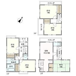 東武東上線 下赤塚駅 徒歩15分 5LDKの間取り