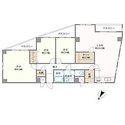 新根岸拾番館 3LDKの間取図画像