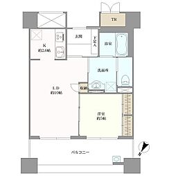 ザ・レジデンス白金スイート 1LDKの間取図画像