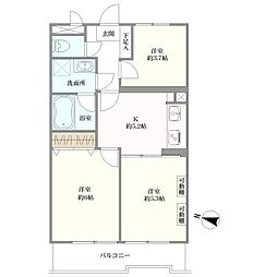 ライオンズマンション千歳船橋 3Kの間取り
