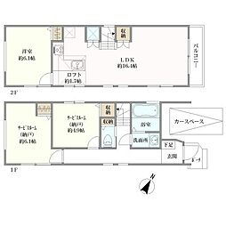 西武新宿線 上井草駅 徒歩18分 1SLDKの間取り