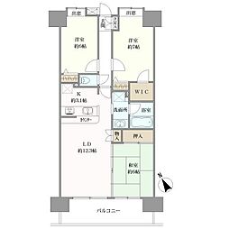 クレアメゾン入間弐番館 3LDKの間取り