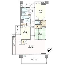 グランドメゾン川名ウエストレジデンス 3LDKの間取り