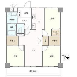 シャルマンコーポ北頭 3LDKの間取り