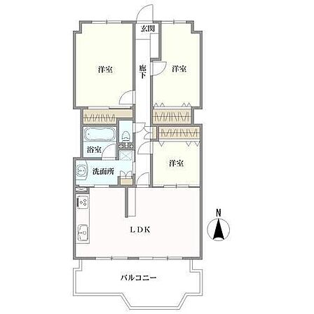 3LDK 間取り