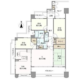 ルネ千里中央 4LDKの間取り