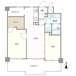 エスペランス東住吉 2LDKの間取図画像