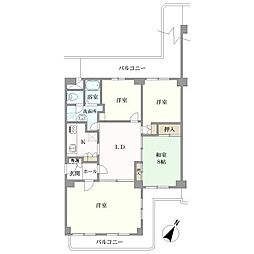 パストラルハイム豊中 4LDKの間取図画像
