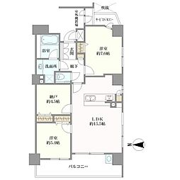 パークホームズ烏丸御池 2SLDKの間取り