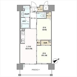 エイジングコート琵琶湖プレミアビュー 2LDKの間取図画像