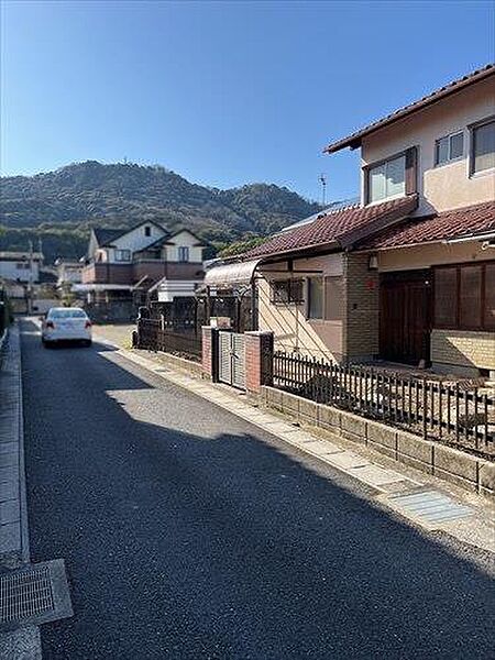 南側道路（東から西向きに撮影）