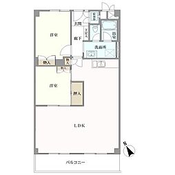 ガーデンハイツ須磨B棟 2LDKの間取図画像