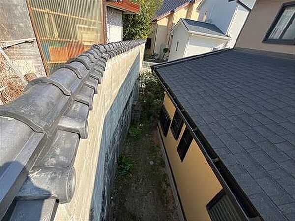 現地南西側擁壁・ブロック塀
