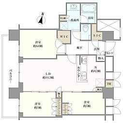 照葉ザ・タワー 3LDKの間取図画像