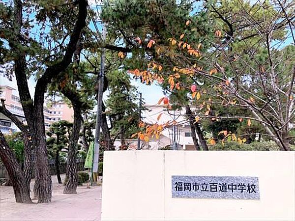 百道中学校（1020m）