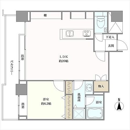 1LDK 間取り