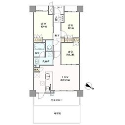 セントフローレンスパレス京都太秦天神川 3LDKの間取り