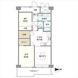 ネオコーポ太秦 1SLDKの間取図画像