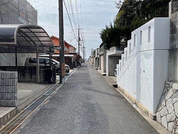 南東側前面道路（北側から撮影）
