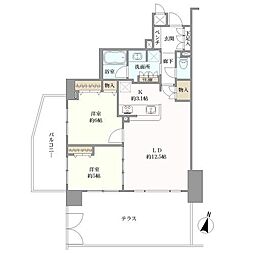 グランノエル多摩センターI 2LDKの間取り