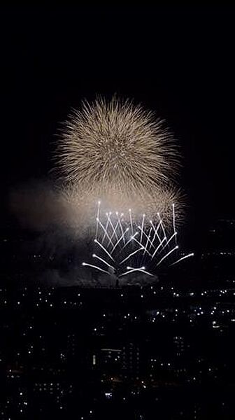 バルコニーからの眺望・江戸川花火大会