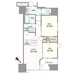 シティハウス東京八重洲通り 1LDKの間取図画像