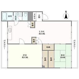 井荻チェリー 2LDKの間取り