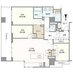 グランドメゾン大須ザ・タワー 3LDKの間取図画像