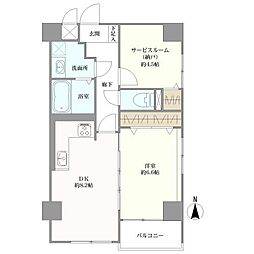 サンロイヤル都島本通 1SDKの間取図画像