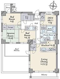 テラス大宮大門町 3LDKの間取図画像