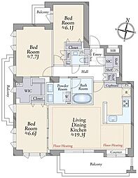 テラス西荻窪 3LDKの間取図画像