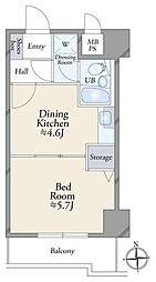 ライオンズマンション相模原第3 1DKの間取図画像