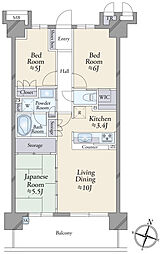 エンゼルソレスト朝霞台 3LDKの間取り