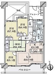 エムズシティ一宮グランステージ 4LDKの間取り