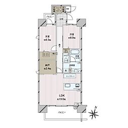 シティライフ豊橋デュアルコートイースト 2LDKの間取図画像
