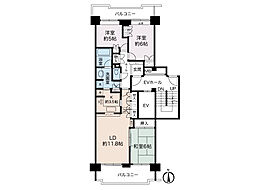 サン・ステージ緑園都市東の街7番館 3LDKの間取図画像