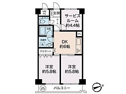 ライオンズマンション三ツ境第3 2SDKの間取図画像