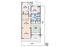 白根代官ハイツB 3LDKの間取図画像