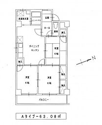 マンションエスポワール 3DKの間取図画像