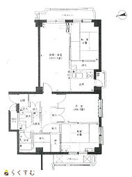 万代ファーストハイツ 3LDKの間取図画像