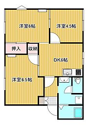 グリーンパークA 3DKの間取図画像