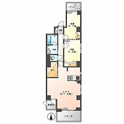 ジュモール名駅EAST 2LDKの間取図画像