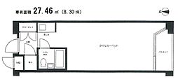 ヒルクレスト平河町 ワンルームの間取図画像