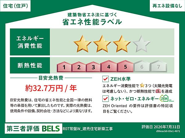 省エネ性能ラベルを拡大表示