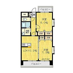 ナッツコート 2LDKの間取図画像