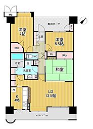 グレイスランドマーク堺光明池 3LDKの間取図画像