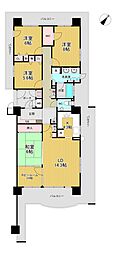 ルイシャトレ堺光明池 4SLDKの間取図画像