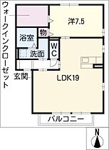 エストピア　Ｂ棟  ｜ 愛知県愛知郡東郷町清水1丁目（賃貸アパート1LDK・1階・62.10㎡） その2