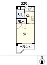 若宮ビューハイツ  ｜ 愛知県豊田市若宮町6丁目（賃貸マンション1K・8階・20.92㎡） その2