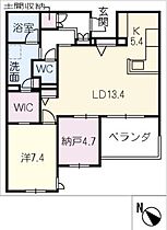 ユートレア　Ｎ棟  ｜ 愛知県知立市鳥居1丁目（賃貸マンション1LDK・2階・73.49㎡） その2